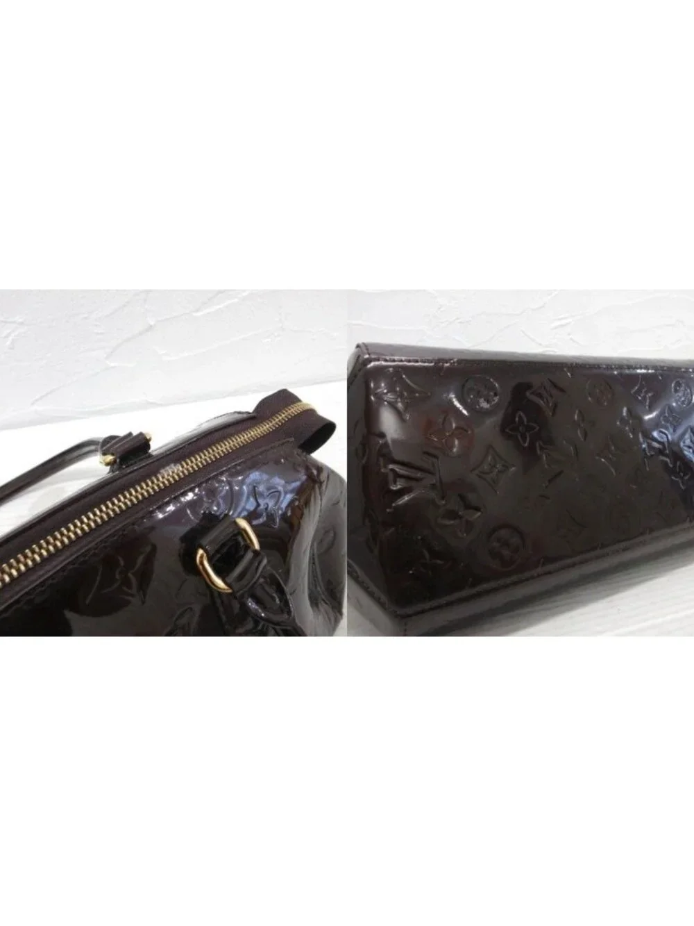 Louis Vuitton Sha Wood PM Monogram Handbag Shoulder All Over Pattern Logo Dark